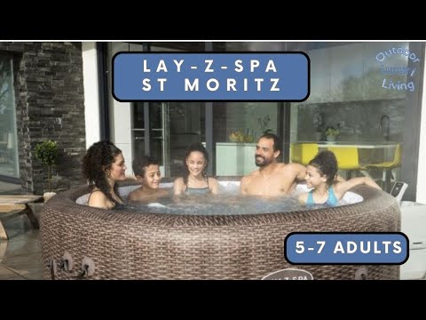 Lay-Z-Spa St Moritz AirJet  | 7 Person Inflatable Hot Tub | Outdoor Luxury Living