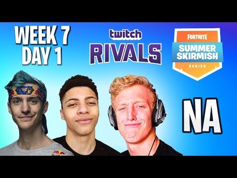 🔴$500k Fortnite Summer Skirmish Week 7 Day 1 [NA] #TwitchRivals NINJA, MYTH, DAEQUAN