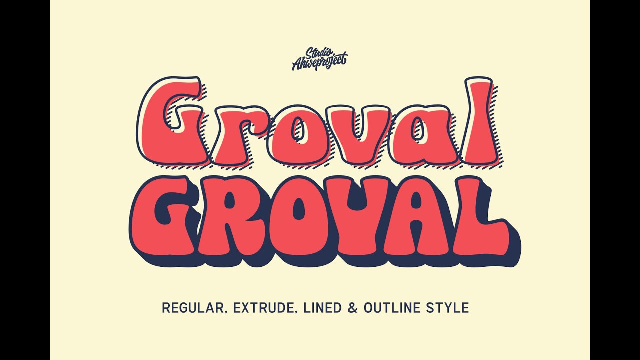 Groval: The Bold Retro Display Font for Fun Designs