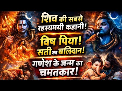 Shiv Ki Sabse Rahasyamayi Kahani 😱 | Vish Piya, Sati Ka Balidan, Ganesh Ka Janm | Mahadev Story