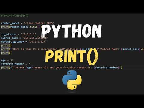 Python Print Function Explained For Beginners Episode 1