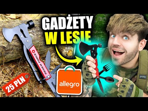 Najlepsze SURVIVALOWE GADŻETY z Allegro! *24h w lesie*