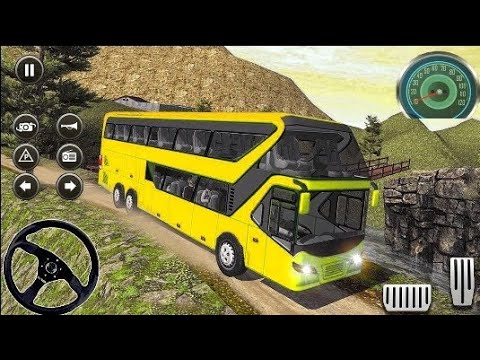 Uphill Offroad Bus Driving  Simulator#5 - Indonesian Mountain Red Bus Driving - Android gameplay