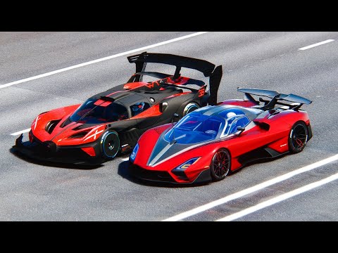Bugatti Bolide GTR Concept vs 2022 SSC Tuatara Aggressor at Drag Race 20 KM