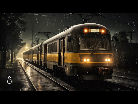 Sleeping On A Train Overnight During A Rain Storm!💧Black Screen | Sleep In Series