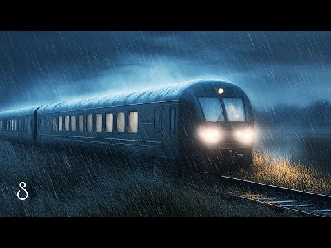 Sleeping On A Train Overnight During A Rain Storm!💧Black Screen | Sleep In Series