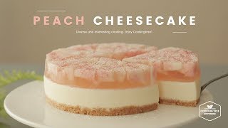 노오븐~🍑 복숭아 치즈케이크 만들기 : No-Bake Peach cheesecake Recipe - Cooking tree 쿠킹트리*Cooking ASMR