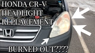 Honda CR-V Headlight Replacement - Burned Out - How To