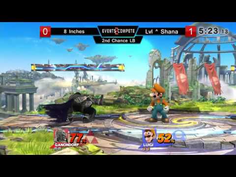Chicago Sm4sh Summit – 2nd Chance Bracket (LB) – 8 Inches (Ganondorf) vs. Lvl ^ Shana (Luigi)