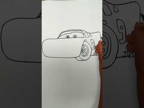 How to draw Lightning Mcqueen #shorts #mcqueen #subscribe #views