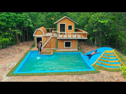 [ Full Video ] 120 Days Building Underground House With Water Slide To Swimming Pool