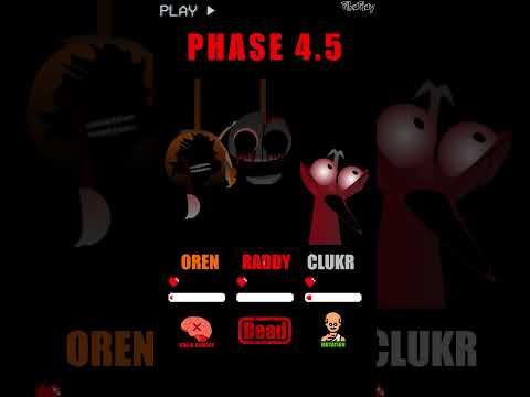 HP Bar Oren Raddy Clukr in 0.5 - 9.5 Phases #sprunki  #incredibox