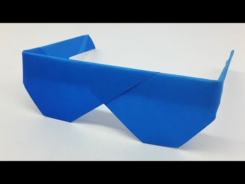 How to make Origami Sunglasses (Traditional Model) - Paper Sunglasses making instructions Video