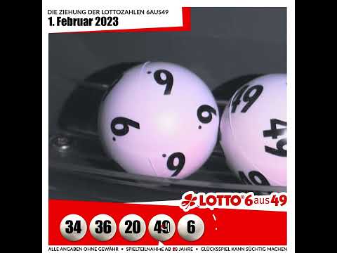 LOTTO 6aus49-Gewinnzahlen von Mittwoch, 01.02.2023