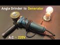 220V Dynamo Generator Listrik 850 Watt Dari Angle Grinder - Dapatkah Mengisi Baterai UPS 12v UPS