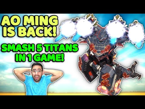 Best NEW SHOTGUN AO MING Destroyed 5 Titans In One Match! | Crazy War Robots Gameplay WR