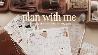 Plan With Me 🌸 April 2025 traveler's notebook monthly spread