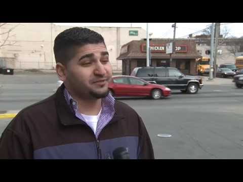 Car Crash During News Interview