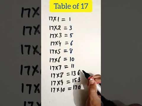 🔥17 Table Trick| Table of 17 #tabletrick #table#tricks #shorts