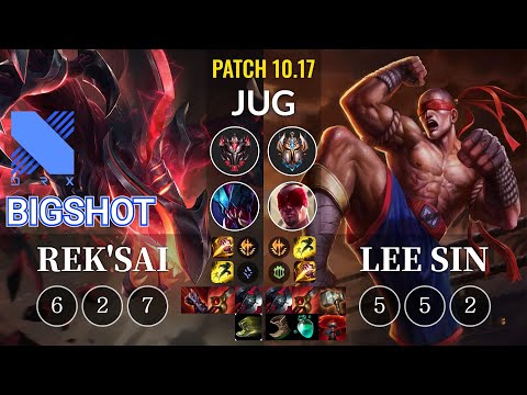 DRX BigShot Rek'Sai vs Lee Sin Jungle - KR Patch 10.17