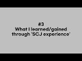 J S Story 3 What I Learned Gained From SCJ Experience Ft Appropriate Understanding Of The Past