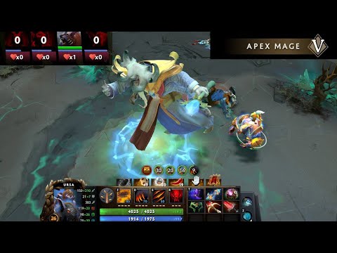 Ursa Can Solo Boss in Aghanim's Labyrinth Level 5 Apex Mage with 0 CD Enrange & Rampage + Cancealed