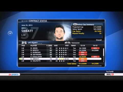 NHL 13 GM Mode | Building A Dynasty 1 (Vancouver) | TacTixHD