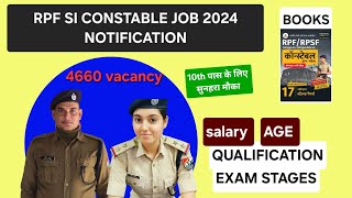 RPF SI CONSTABLE 4660 vacancy , best job for 10th paas students