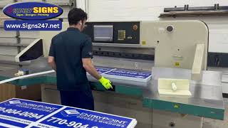 Watch Us Cutting Yard Signs