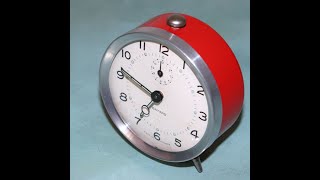 BAYARD Alarm Clock Mantel Super Condition! Vintage Red! French France