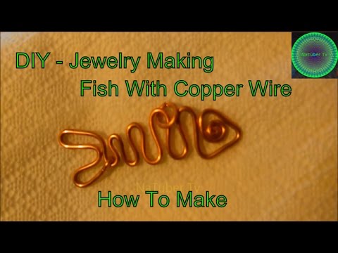 DIY - Jewelry Making - Fish With Copper Wire - How To Make Video