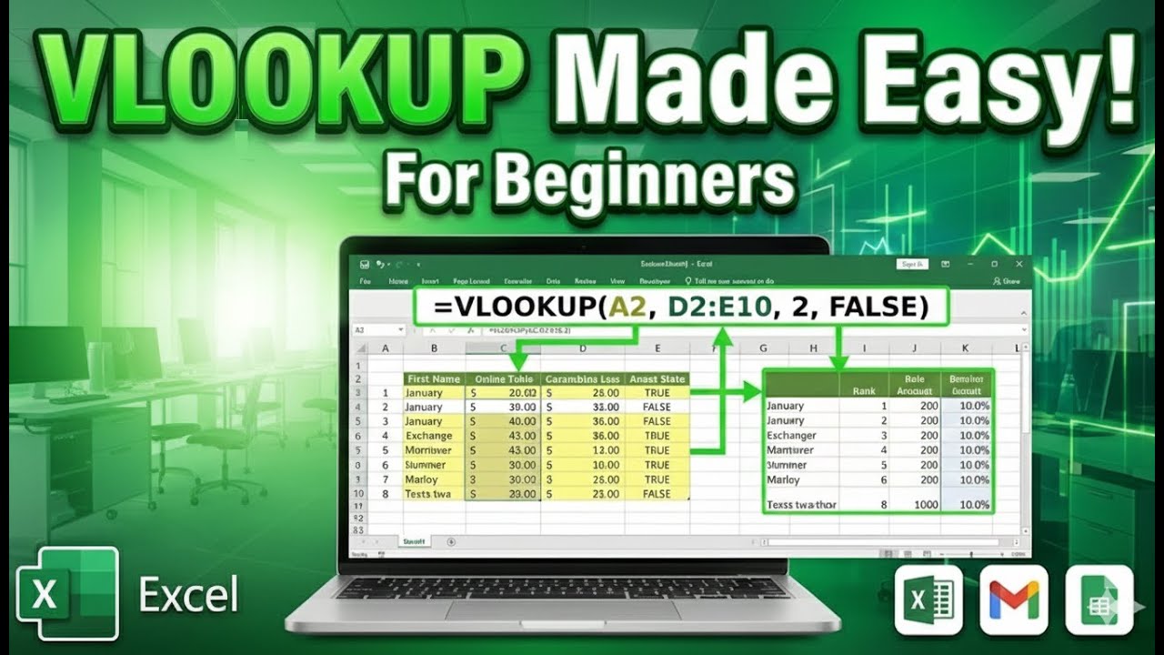 Master VLOOKUP in Excel | Beginner to Pro in Minutes ✅