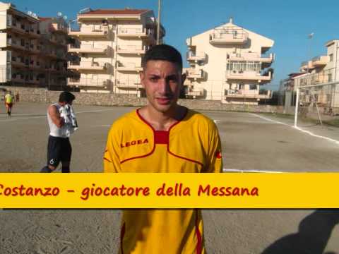 S. Teresa Calcio - Messana fine gara con Benito Costanzo.