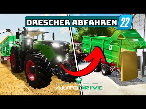 LS22 Autodrive: Drescher abfahren und Silo einbinden / Tutorial