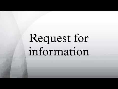 索取資料 (Request for information)