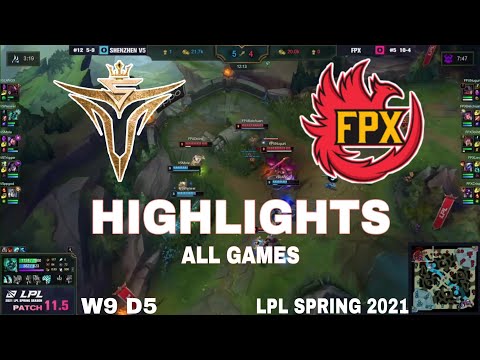 Highlight V5 vs FPX All Game LPL Mùa Xuân 2021 LPL Spring 2021 Victory Five vs FunPlus Phoenix