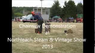 preview picture of video 'Chainsaw Demo at Northleach Steam & Vintage Show 2013'