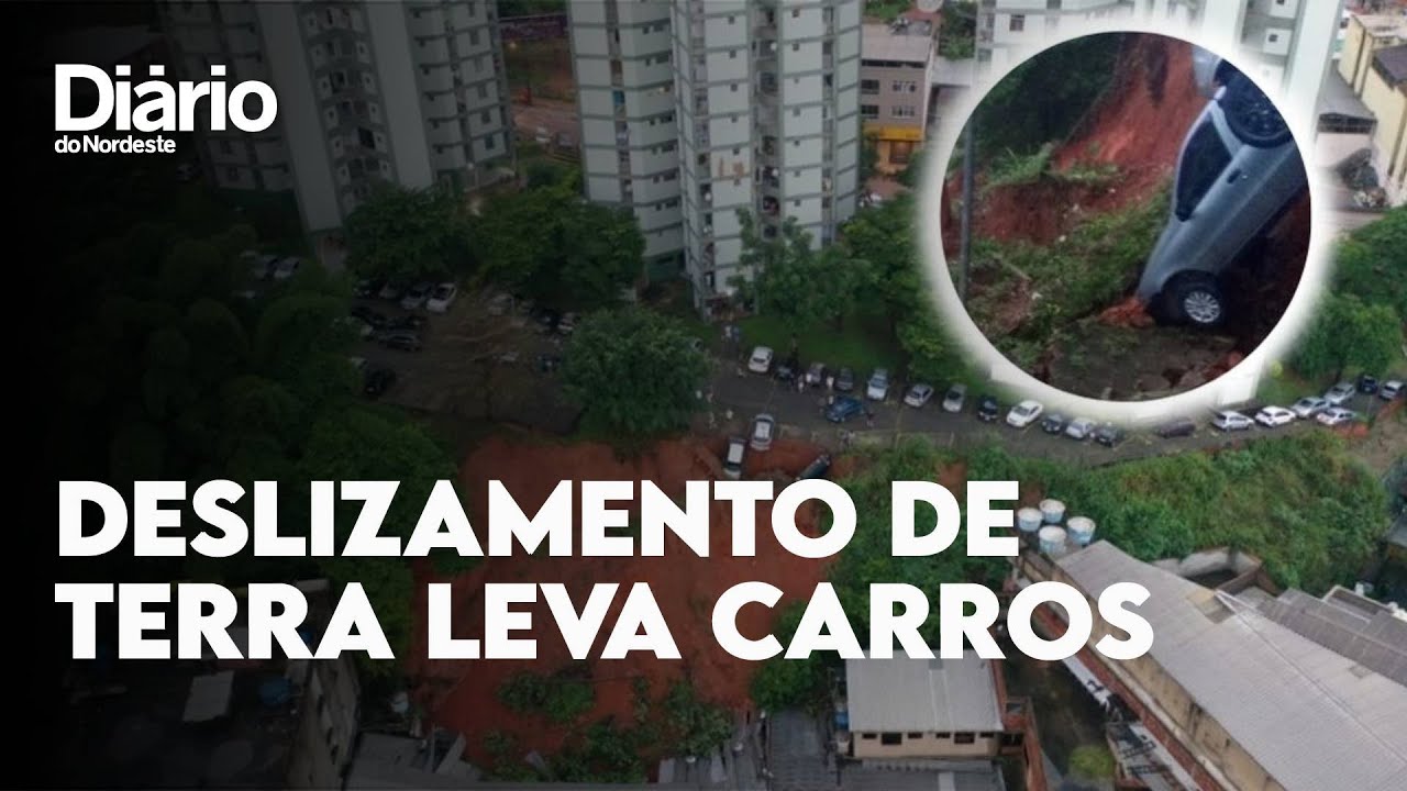 Imagem da notícia Deslizamento de terra atinge estacionamento e deixa carros pendurados em Minas Gerais