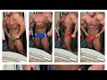 ブリーフ水着3着試着してみましたがどれが1番いいでしょう?多数決取ります☝️&カーボアップで徐脂肪体重90kg超え達成💪🏾💪🏾
