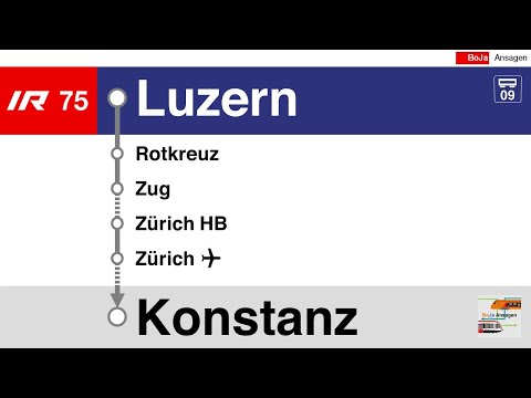 SBB Ansagen I IR75 Luzern - Konstanz I BoJa Ansagen