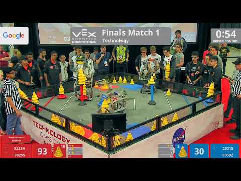 2018 VRC Tech Finals 1 - 5225A 8825S vs 2921S 8059Z - 134 to 83