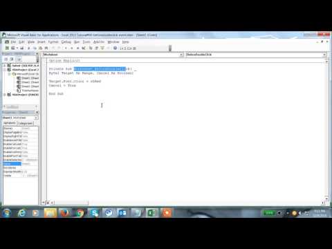 Excel 2013 Tutorial#60 Double click Event in Excel 2013
