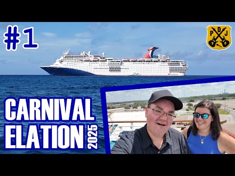Thumbnail for Carnival Elation 2025 Pt.1 - Jacksonville Embarkation, Cabin Tour, Stormy Sailaway - ParoDeeJay