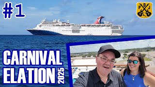 Carnival Elation 2025 Pt.1 - Jacksonville Embarkation, Cabin Tour, Stormy Sailaway - ParoDeeJay