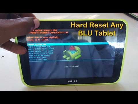 Hard Reset Any BLU Tablet