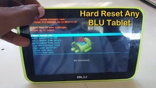 Hard Reset Any BLU Tablet