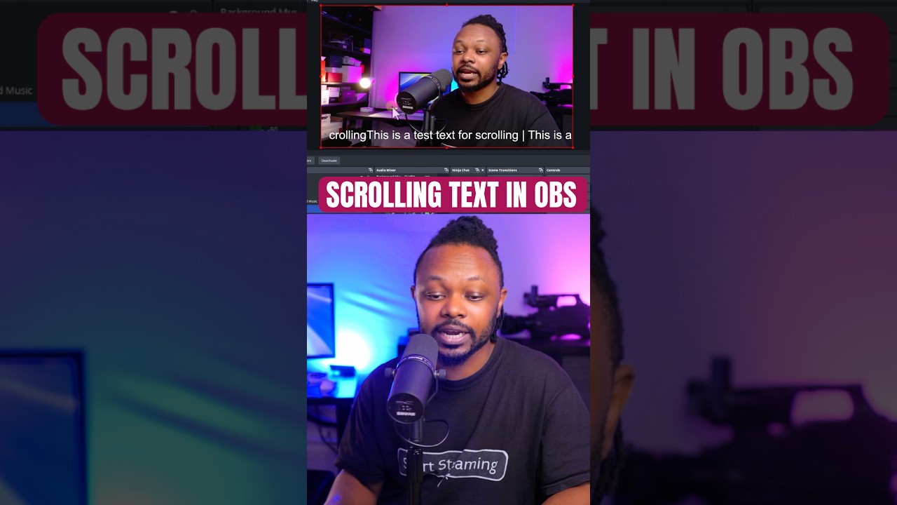 Add SCROLLING TEXT in OBS #obstutorials