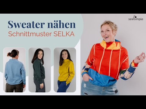 ✂️ Sweater mit Stehkragen nähen | Schnittmuster SELKA | easy