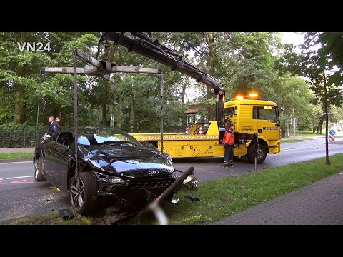 30.06.2020 - VN24 Lokal - Sportwagen prallt auf LKW und fällt mehrere Bäume