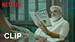 Ajith Kumar Mass Intro Scene  Thunivu  Netflix Ind